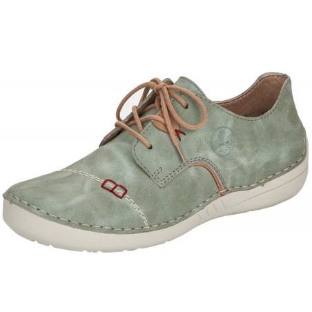 Rieker Damen Halbschuhe Hellgrün 52528-52 Schuhe