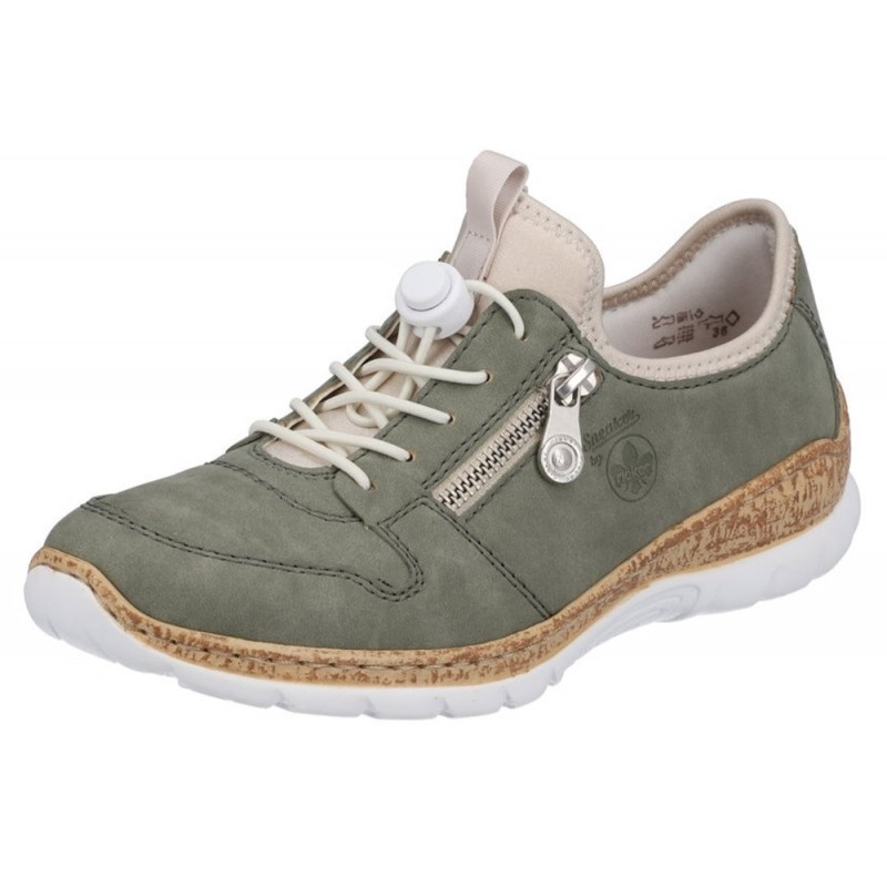 Rieker Damen Sneaker Grün N42G0-52 Schuhe
