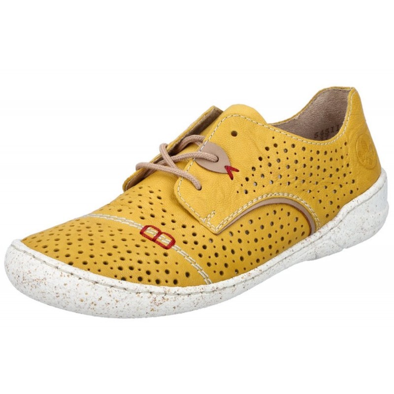 Rieker Damen Halbschuh Gelb 54511-68 Schuhe