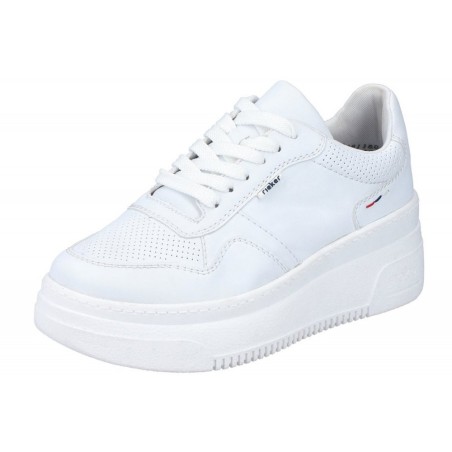 Rieker Damen Plateau-Sneaker Weiß M7811-80 Schuhe