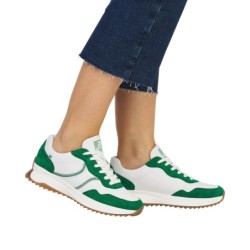Rieker Evolution Damen Sneaker Weiß/Grün W1302-80 Schuhe