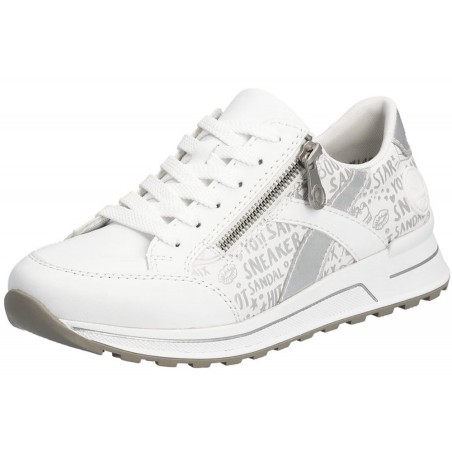 Rieker Damen Sneaker Weiß/Silber N1403-80 Schuhe