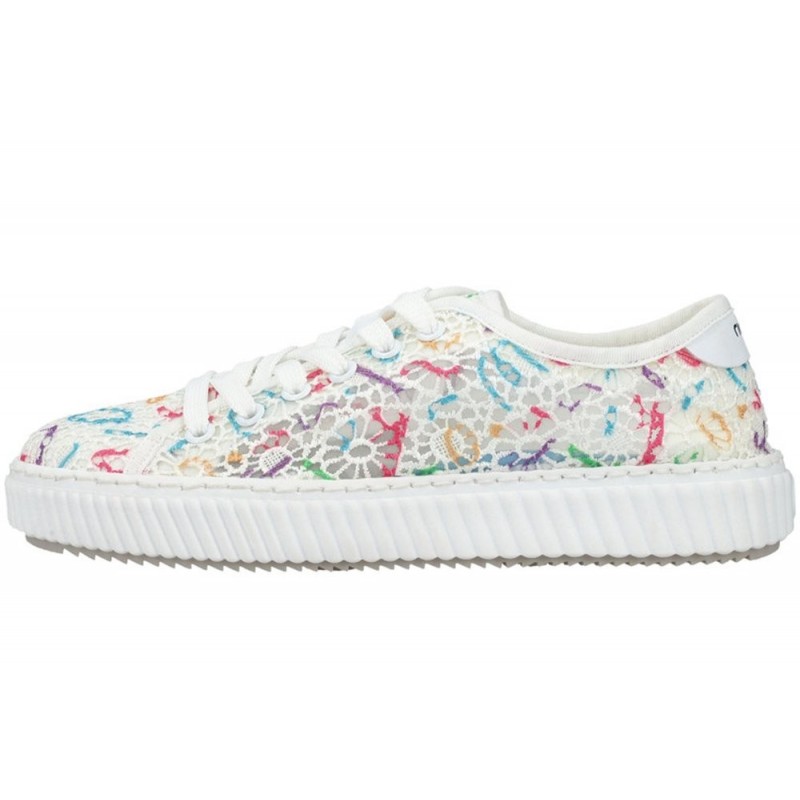 Rieker Damen Sneaker Weiß Bunt M3926-90 Schuhe