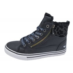 Mustang Damen Sneaker High Schwarz 1365-603-9 Schuhe