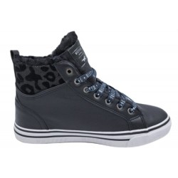 Mustang Damen Sneaker High Schwarz 1365-603-9 Schuhe