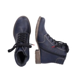 Rieker Damen Schnürboots Blau 70811-14 Schuhe
