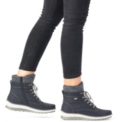 Remonte Damen Schnürer Blau Tex R8477-14 Schuhe