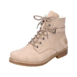 Rieker Damen Schnürstiefel Beige 73511-20 Schuhe