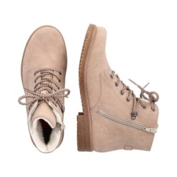 Rieker Damen Schnürstiefel Beige 73511-20 Schuhe