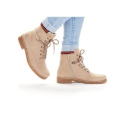 Rieker Damen Schnürstiefel Beige 73511-20 Schuhe