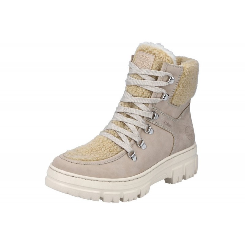 Rieker Damen Winterboots Beige Z7430-62 Schuhe
