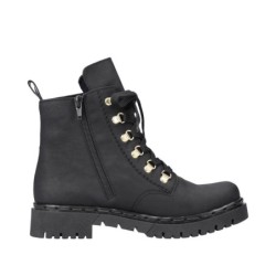 Rieker Damen Biker Boots Schwarz Y2422-01 Schuhe