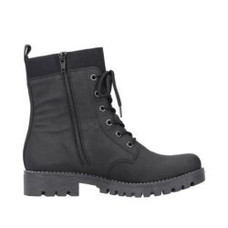 Rieker Damen Schnürboots Schwarz 78540-00 Schuhe