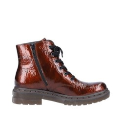 Rieker Damen Lack Boots Braun 78240-25 Schuhe