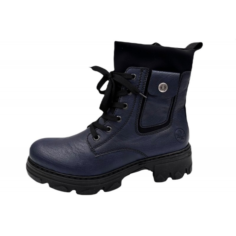 Rieker Damen Stiefelette Blau 74640-14 Schuhe
