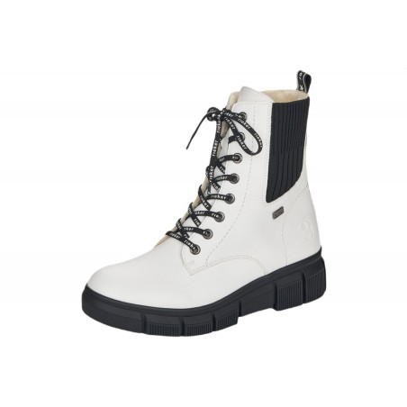 Rieker TEX Damen Boots Weiß X3414-80 Schuhe
