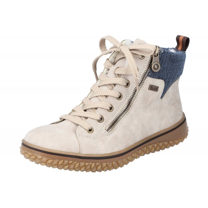 Rieker Tex Damen Boots Hellbeige Z4209-61 Schuhe
