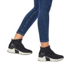 Rieker Damen Sneaker Schwarz N6352-00 Schuhe