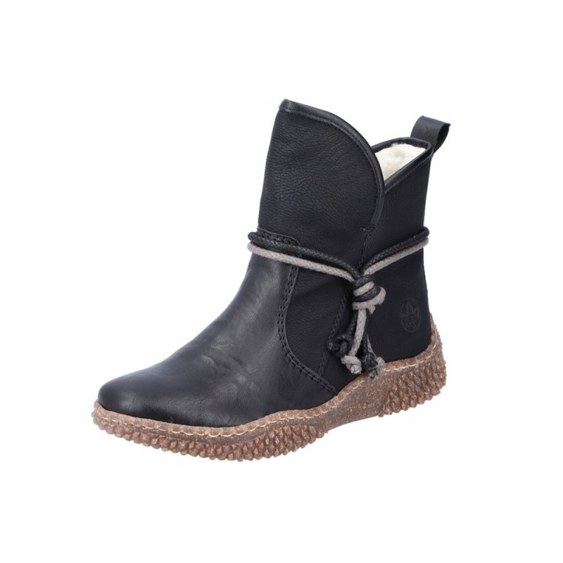 Rieker Damen Boots Schwarz Y8471-00 Schuhe