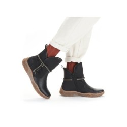 Rieker Damen Boots Schwarz Y8471-00 Schuhe