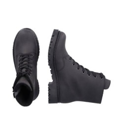Rieker Damen Schnürboots Schwarz Y2441-00 Schuhe