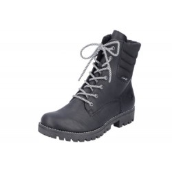 Rieker Damen Biker Boots Schwarz 78520-00 Schuhe