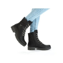 Rieker Damen Biker Boots Schwarz 78520-00 Schuhe