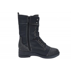 Mustang Damen Schnürstiefel Schwarz 1293-510-9 Schuhe