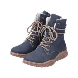 Rieker Damen Schnürboots Dunkelblau Y8443-14 Schuhe