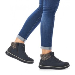 Rieker Tex Damen Boots Blau Z4243-14 Schuhe