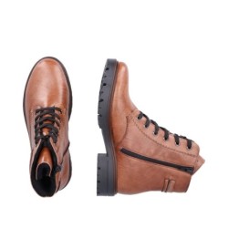 Rieker Damen Schnürboots Braun Z2842-24 Schuhe