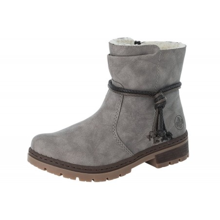 Rieker Damen Stiefelette Hellgrau Y7463-40 Schuhe