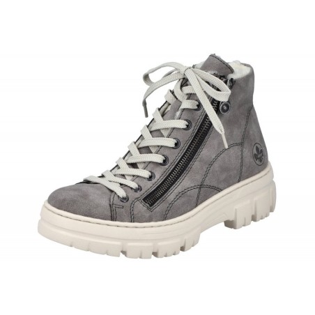 Rieker Damen Schnürschuh Grau Z7410-40 Schuhe