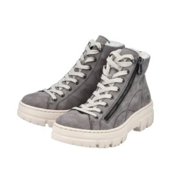 Rieker Damen Schnürschuh Grau Z7410-40 Schuhe