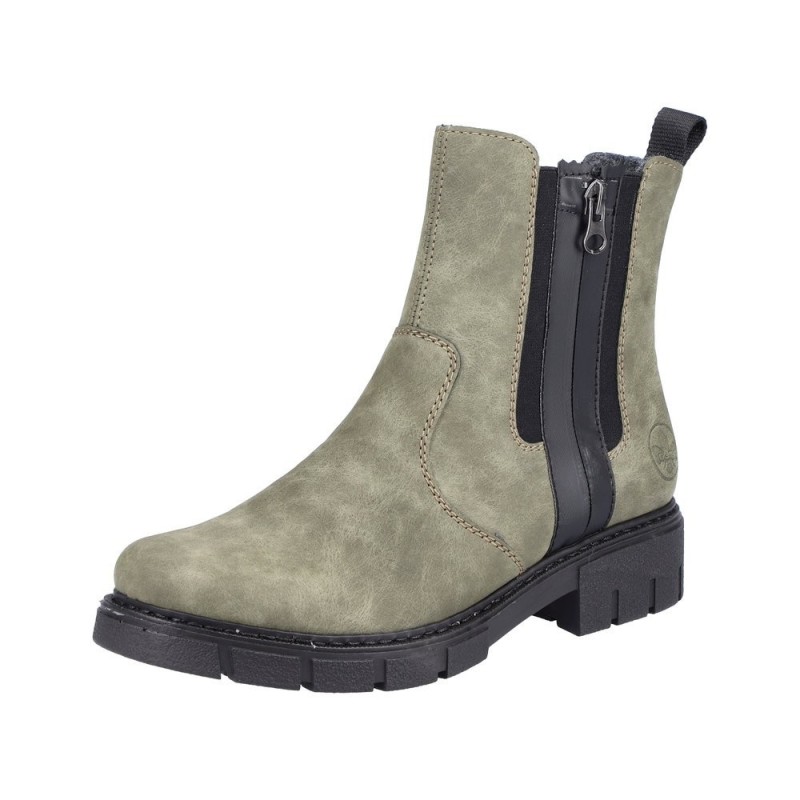 Rieker Damen Chelsea Boots Grün Z3560-54 Schuhe