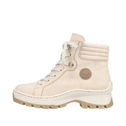 Rieker Damen Schnürstiefel Beige X9334-62 Schuhe