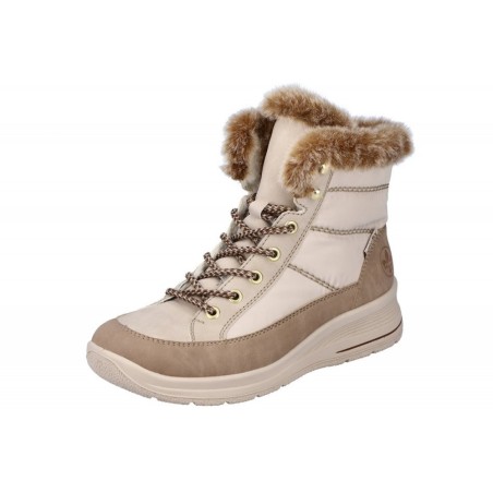 Rieker TEX Damen Winterstiefel Beige L7742-62 Schuhe