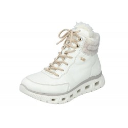 Rieker TEX Damen Winterstiefel Offwhite M6010-80 Schuhe