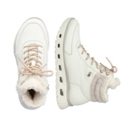 Rieker TEX Damen Winterstiefel Offwhite M6010-80 Schuhe