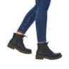 Rieker Damen Schnürboots Schwarz 78240-00 Schuhe