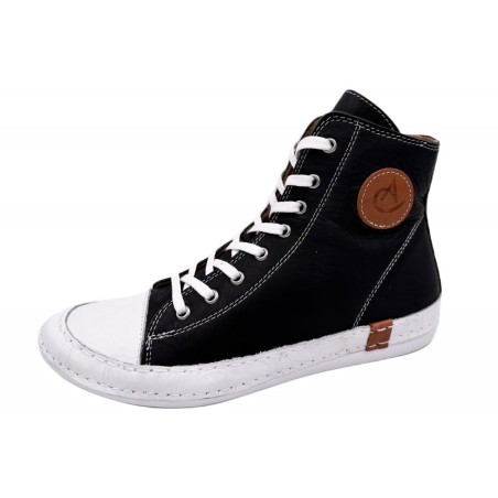 Andrea Conti High Top Leder Sneaker Schwarz 0025902-002 Schuhe