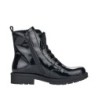 Rieker Damen Lack Boots Schwarz Y9111-00 Schuhe