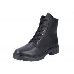 Rieker Damen Leder Boots Schwarz Z2841-00 Schuhe
