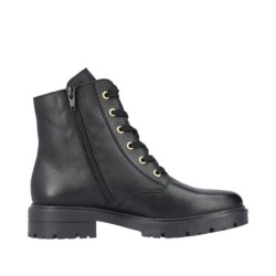 Rieker Damen Leder Boots Schwarz Z2841-00 Schuhe