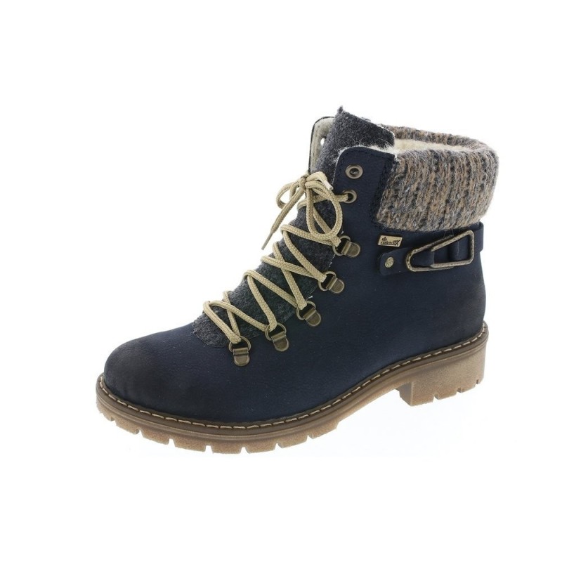 Rieker Tex Damen Winter Schuhe Blau  Y9131-14 Schuhe