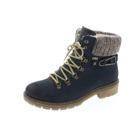 Rieker Tex Damen Winter Schuhe Blau  Y9131-14 Schuhe