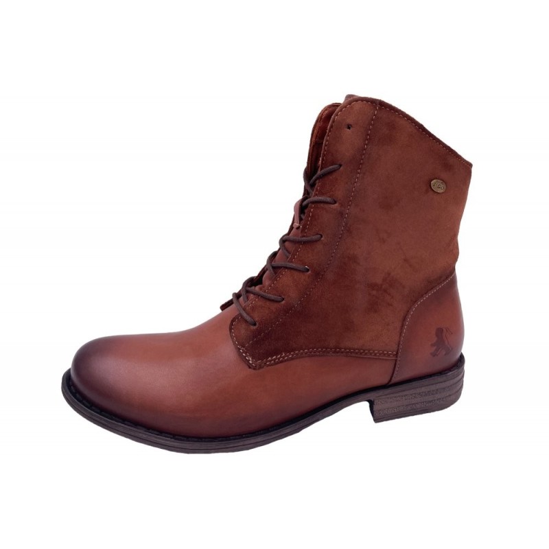 2 GO FASHION Damen Schnürstiefel Braun 8029-504-239 Schuhe