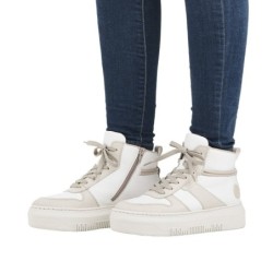 Rieker Damen Boots Weiß M1907-80 Schuhe