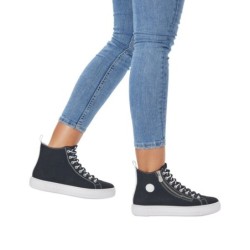 Rieker Damen High Top Sneaker Schwarz L9892-00 Schuhe