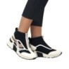 Rieker Damen Slipper weiß schwarz N6360-00 Schuhe